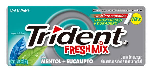 Trident · Goma de mascar freshmix menta (30 g)