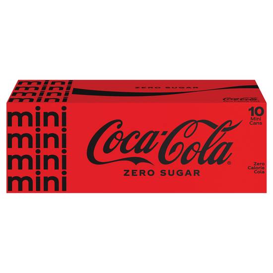 Coca-Cola Zero Sugar Mini pack Cola (10 pack, 7.5 fl oz)