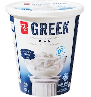 President's Choice 0% Plain Greek Yogurt (750 g)