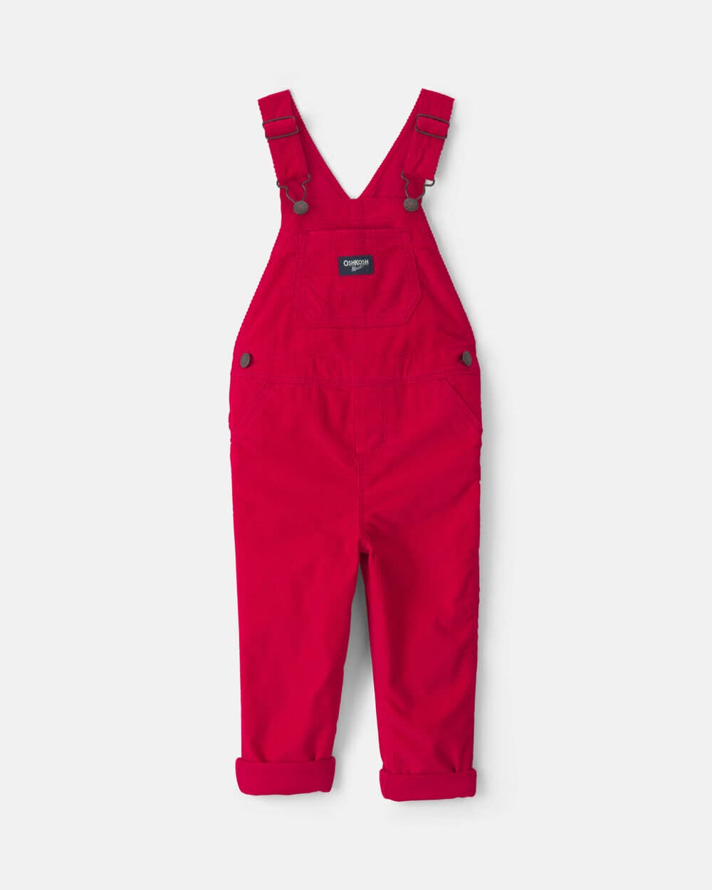 Toddler Girl Corduroy Overalls - Red - 3T