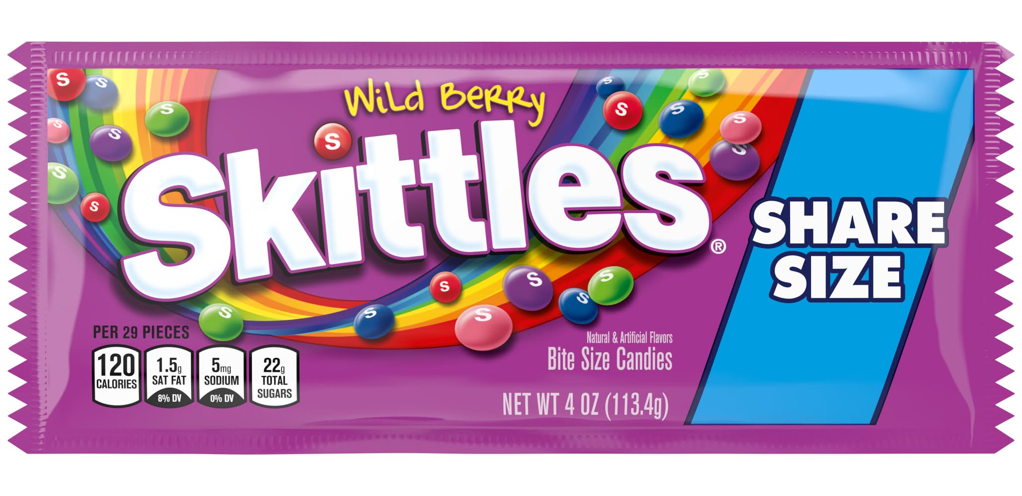 Skittles Share Size Chewy Candies, Wild Berry (4 oz)