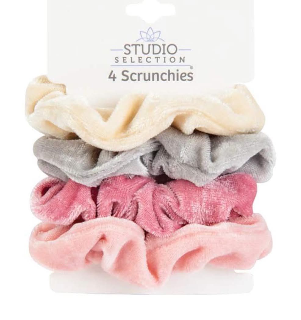 Studio Selection 4 Count Scrunchies - Velvet
