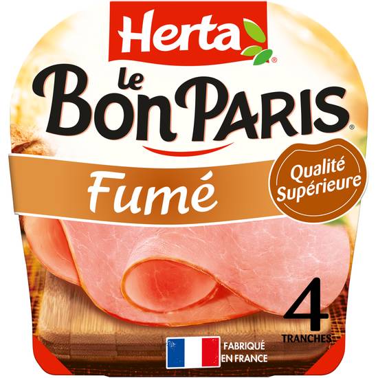 Jambon fumé Le Bon Paris HERTA 4 tranches - 140g