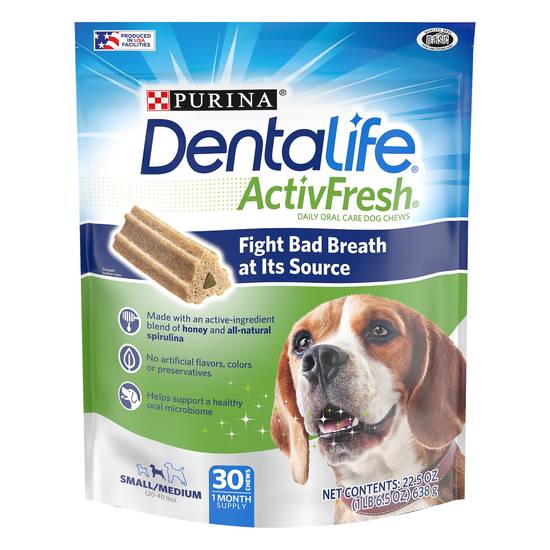 Dentalife Activfresh Small-Medium Dog Chews For Bad Breath (30 chews)