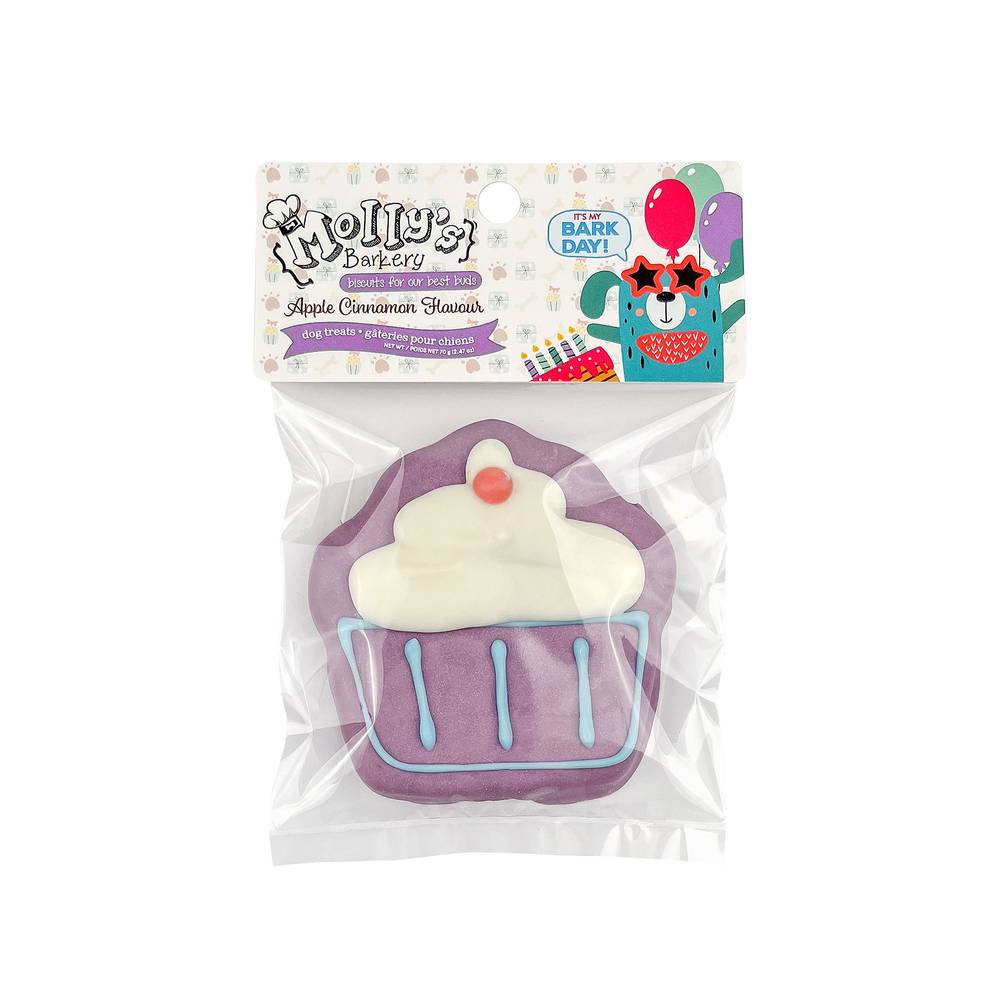 Molly's Bakery Birthday Cupcake Cookie Dog Treat, Apple Cinnamon (70 g)