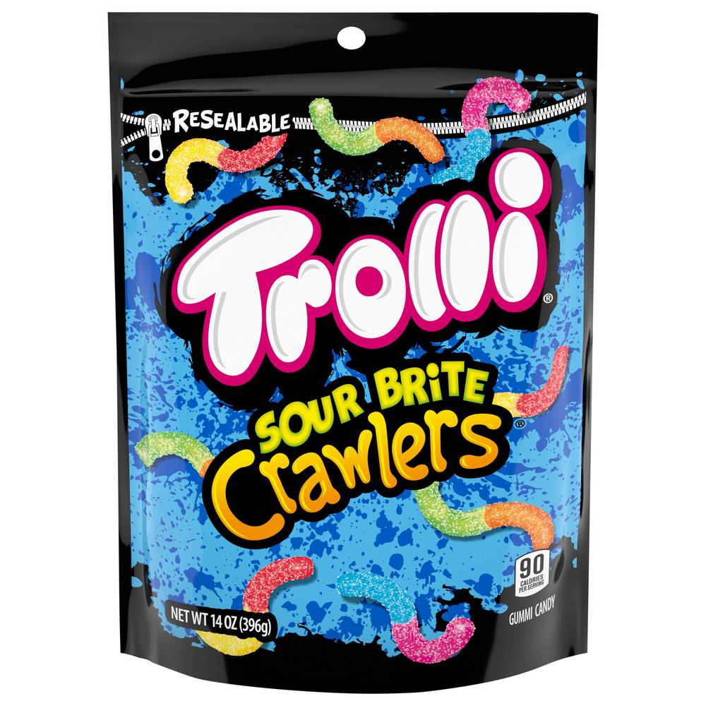 Trolli Family Size Crawlers Brite Gummi Candy, Sour (14 oz)