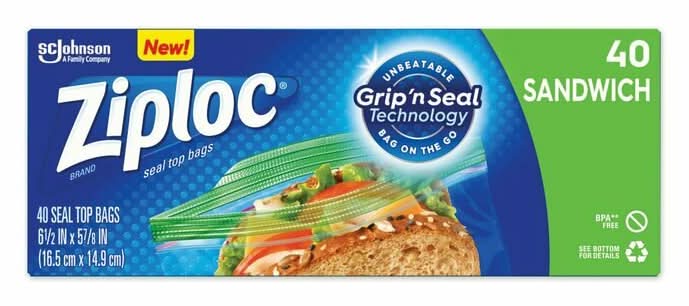 Ziploc Sandwich Bags 40-Count