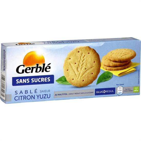 Gerblé - Biscuits citron yuzu sans sucres ajoutés