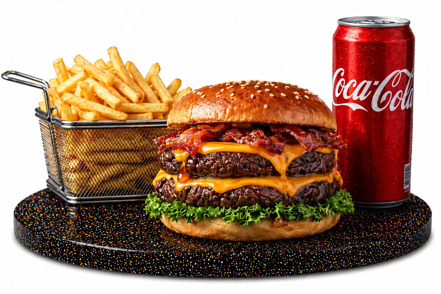 Menu bacon cheese  burger