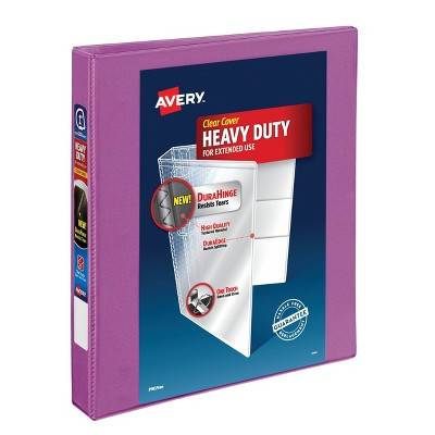 Avery Heavy Duty Ring Binder With Clear Cover 250 Sheet Capacity, 8.5" x 11"