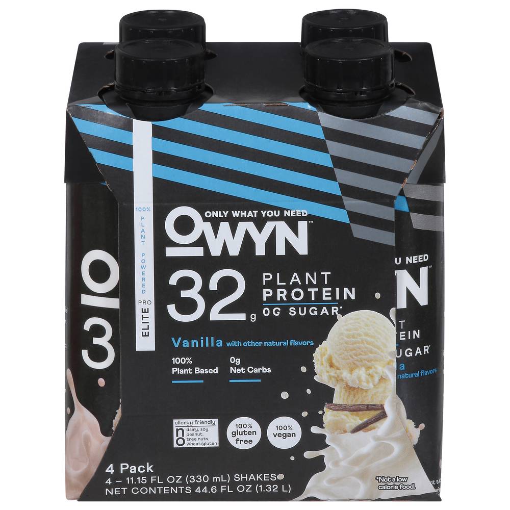 OWYN Pro Elite Plant Protein Vanilla Shake (11.15 fl oz, 4 ct)