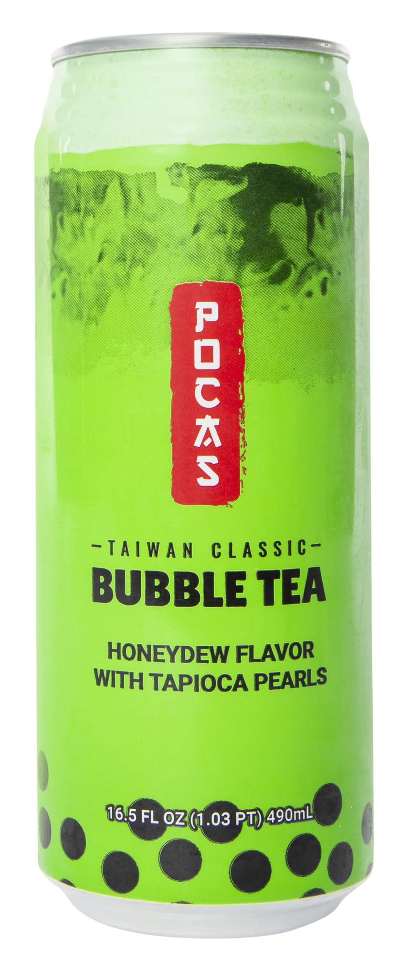 Pocas Taiwan Classic Honeydew Flavor Bubble Tea 16.5 Fl.oz Honeydew
