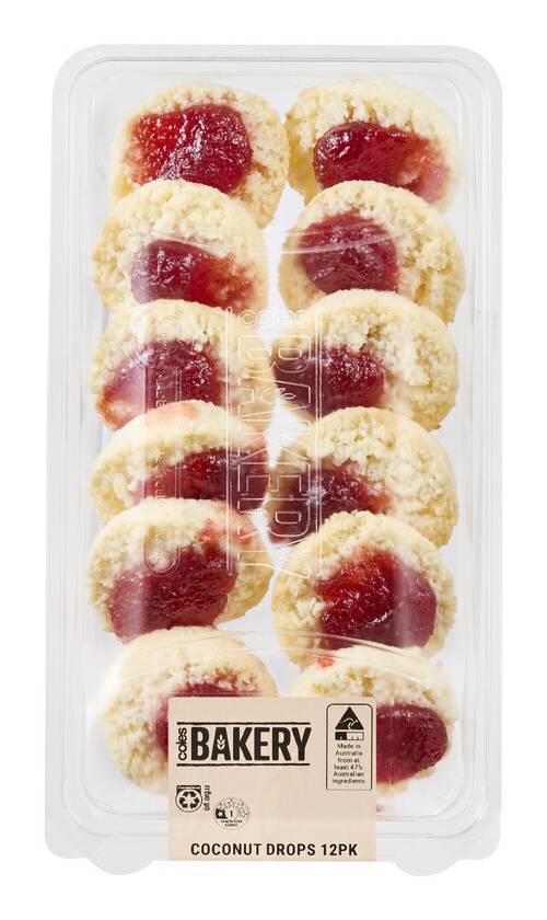 Coles Bakery Coconut Drops (300g, 12 pack)