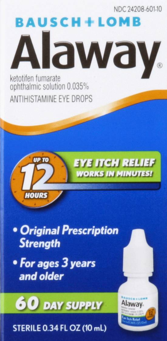 Alaway Ketotifen Fumarate Eye Itch Relief Drops