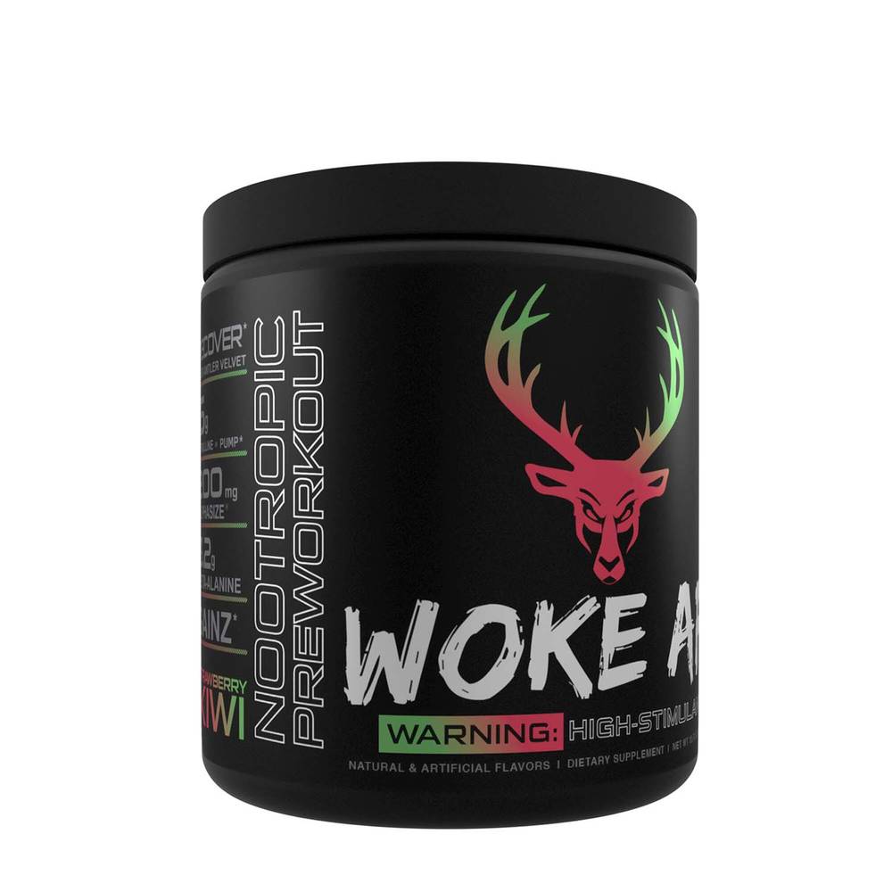 Bucked Up Woke Af Nootropic Preworkout Dietary Supplement, Strawberry Kiwi (12.7 oz)