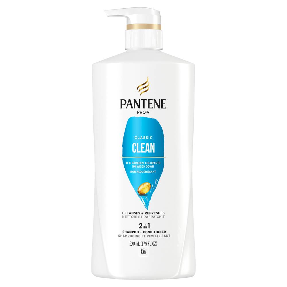 Pantene Pro-V Classic Clean 2-In-1 Shampoo & Conditioner, 17.9 Oz