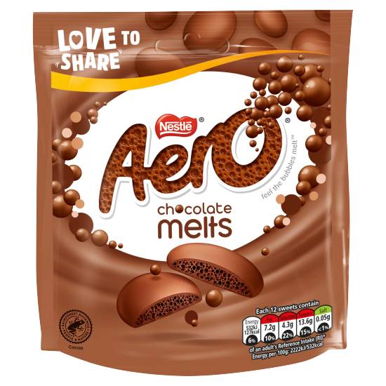 Aero Melts Milk Chocolate Sharing Bag 92g