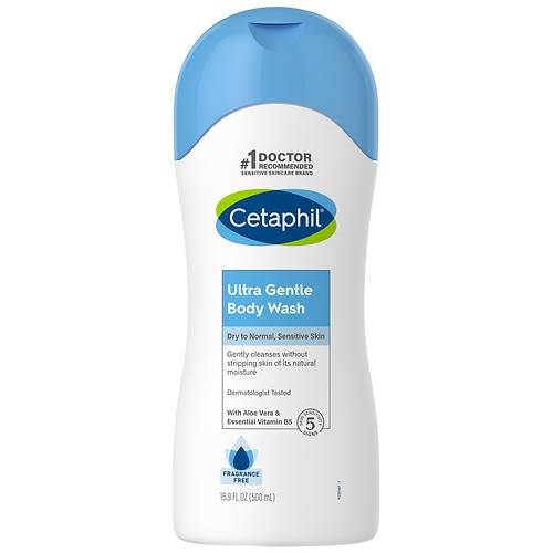 Cetaphil Ultra Gentle Body Wash, Fragrance Free - 16.9 fl oz