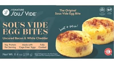 Cuisine Solutions Signature Sous Vide Whole Egg & Uncured Bacon Egg Bites (8.4 oz)