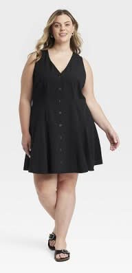 Universal Thread Button-Front Godet Mini A-Line Dress Delivery Near Me |  Order Online | Uber Eats