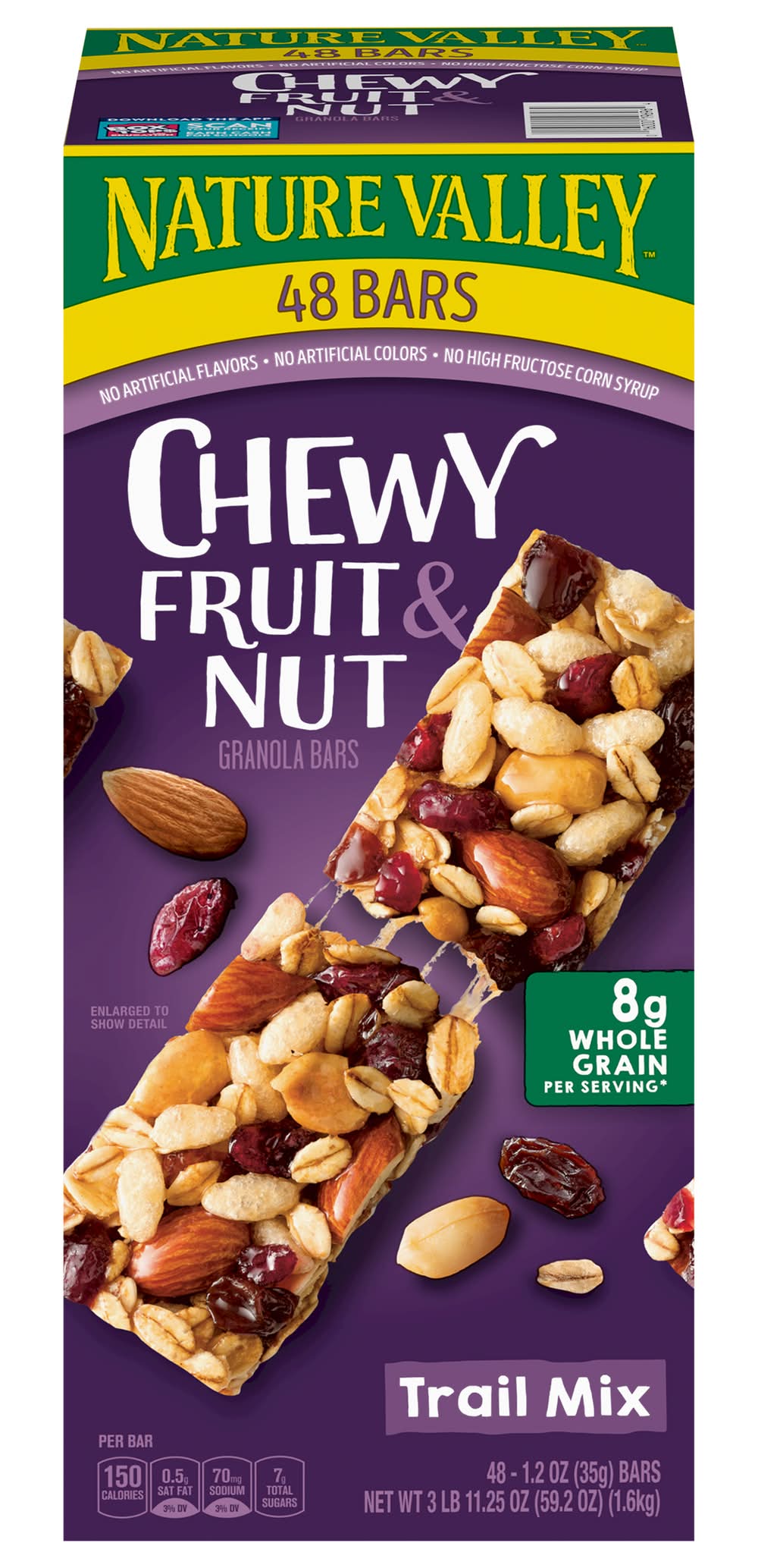 Nature Valley Chewy Fruit & Nut Trail Mix Granola Bars (59.2 oz, 48 ct)