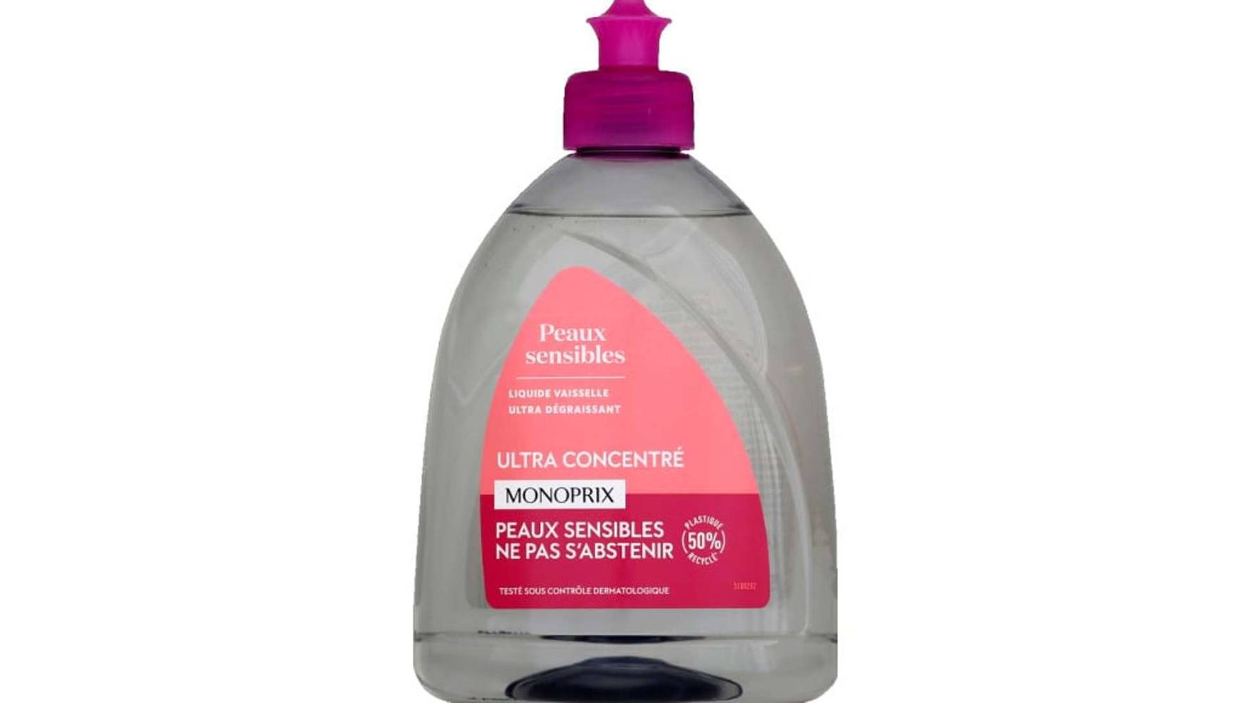 Monoprix Liquide vaisselle ultra concentré peaux sensibles Le flacon de 500 ml