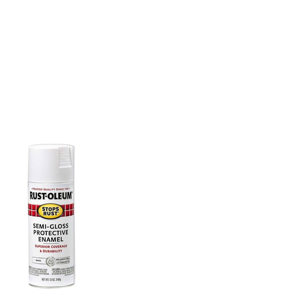 Rust-Oleum Stops Rust Semi-gloss White Spray Paint (NET WT. 12-oz) | 7797830