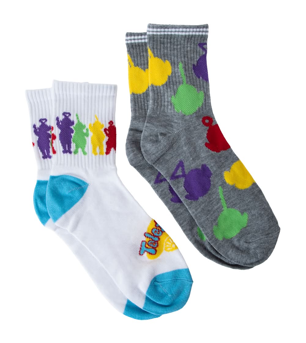 Branded Girls Mid-Crew Socks 2-Pack Teletubbies