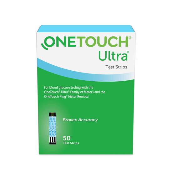 OneTouch Ultra Blue Blood Glucose Test Strips, 50CT