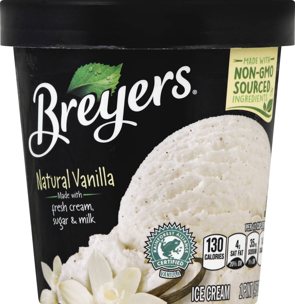 Breyers Ice Cream, Natural Vanilla (473 ml)