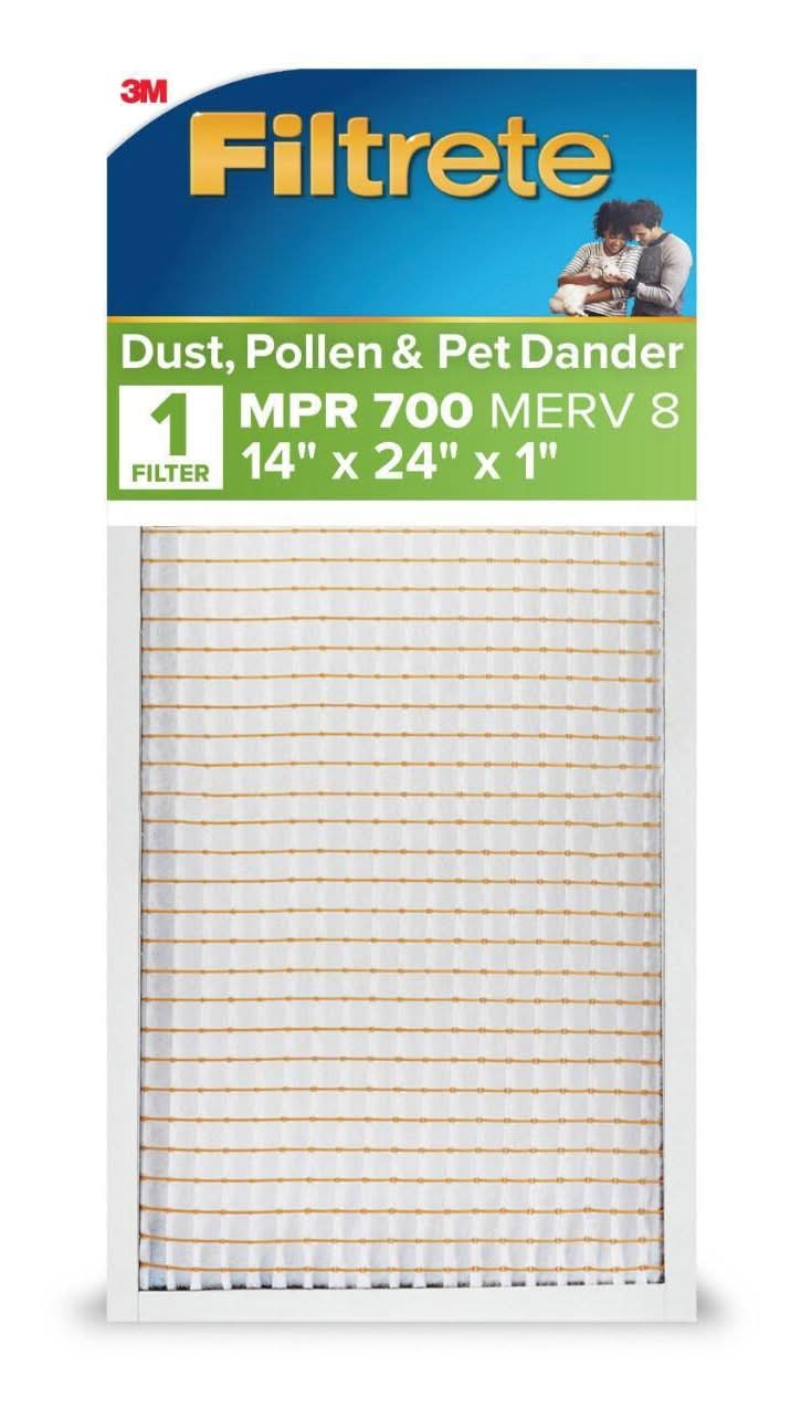 Filtrete Dust Pollen & Pet Dander Electrostatic Air Filter, 14x24x1 in