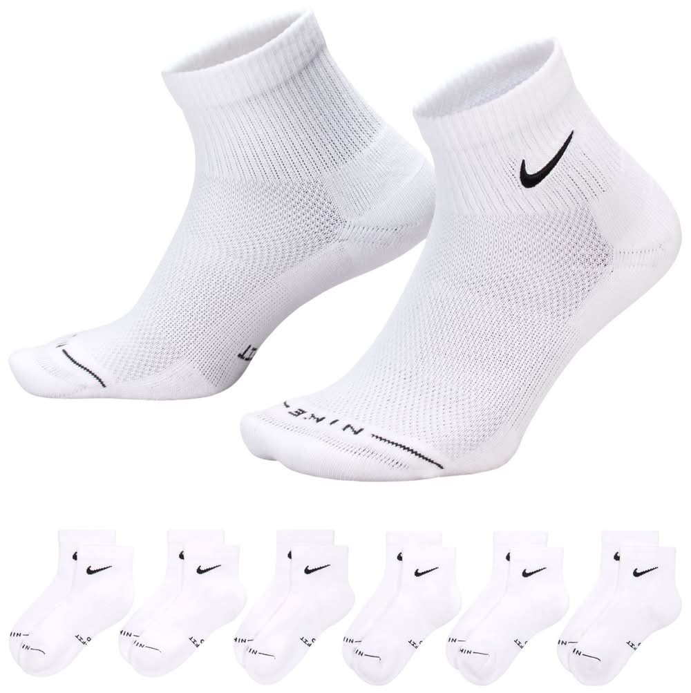 Nike Everyday Elevated Ankle Socks - 6 Pairs (White, XL)