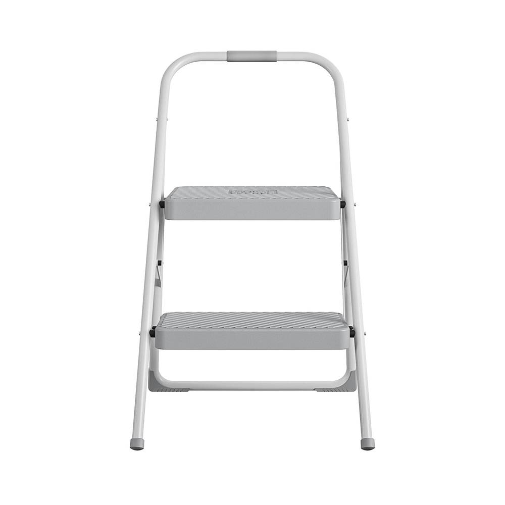 Project Source 2-Step 225-lb Capacity Gray Steel Foldable Step Stool | 11207WHG8