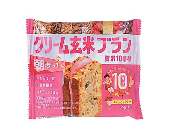 【補助食品】●アサヒ クリーム玄米ブラン贅沢いちごバター