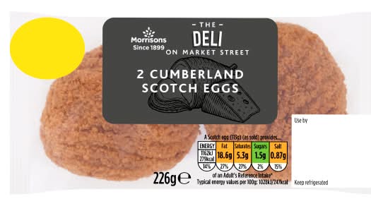 Morrisons The Deli on Market Street Cumberland Scotch Eggs (2 pack)