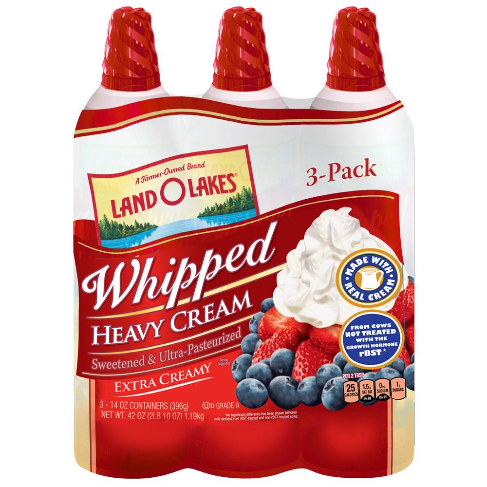 Land O Lakes Whipped Heavy Cream, 14 oz, 3-count