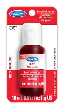 Satin Ice Food Color Gel, Red (0.61 fl oz)