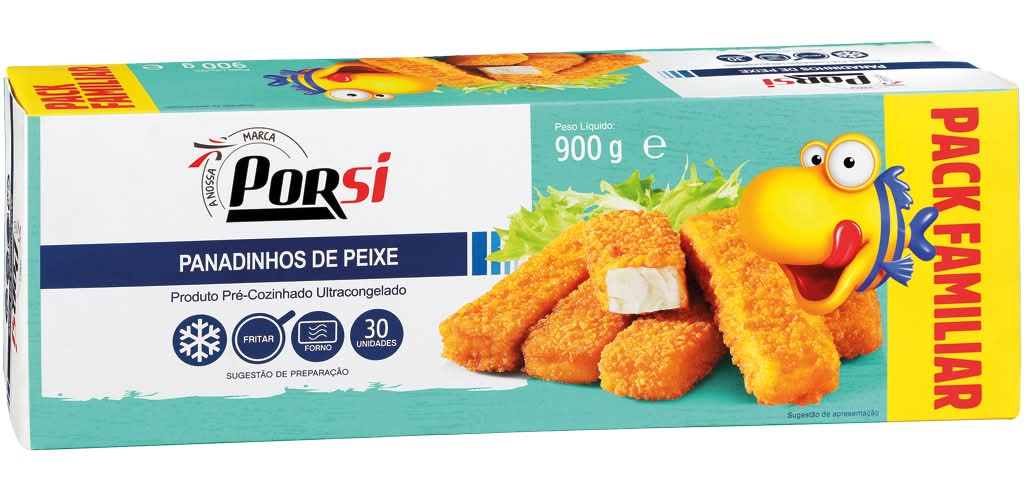 PorSi - 30 panadinhos de peixe, embalagem de 900 g