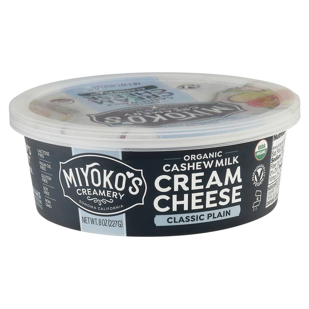 Miyoko's Creamery Vegan Plain Cashew Milk Cream Cheese (8 oz)