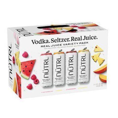 NUTRL Vodka Hard Seltzer Variety Box 8 Pack 12oz Slim Can