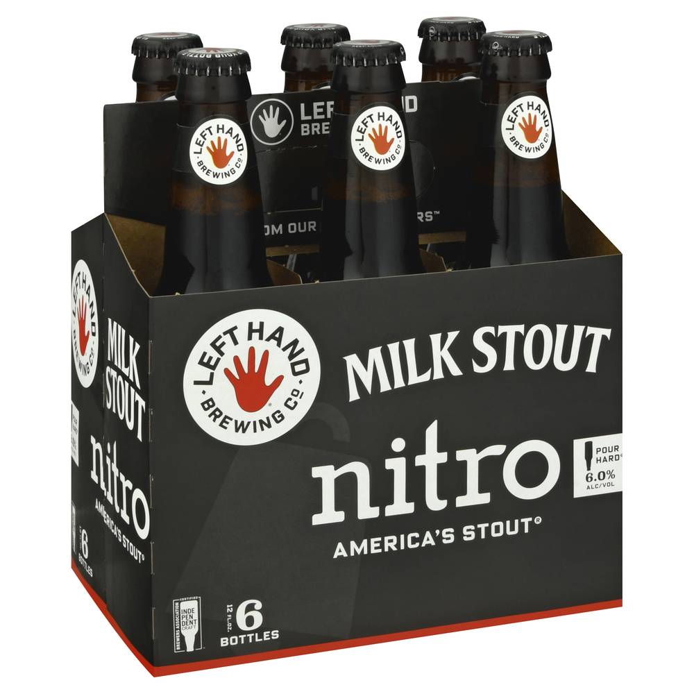 Left Hand Brewing Nitro America's Milk Stout Beer (6 x 12 fl oz)