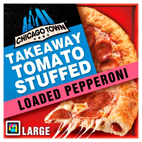Chicago Town Large, Takeaway Stuffed Crust Loaded Pepperoni Pizza (645g)