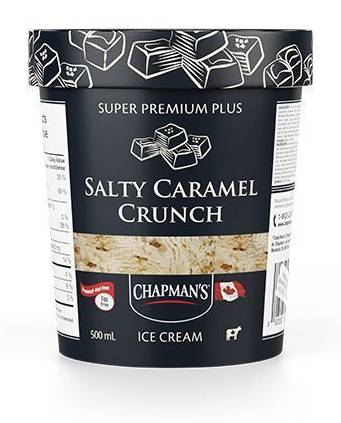 Chapman's Super Premium Plus Crunch Ice Cream, Salty Caramel (500 ml)