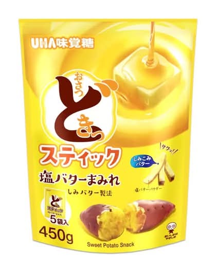 UHA味覚糖 おさつどきっスティック 塩バター 90gX5袋