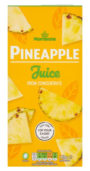 Morrisons Pineapple Juice From Concentrate (1L)