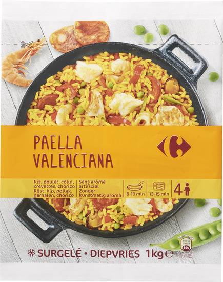 Plat cuisiné paella Valenciana Carrefour Sensation - le sachet d'1Kg