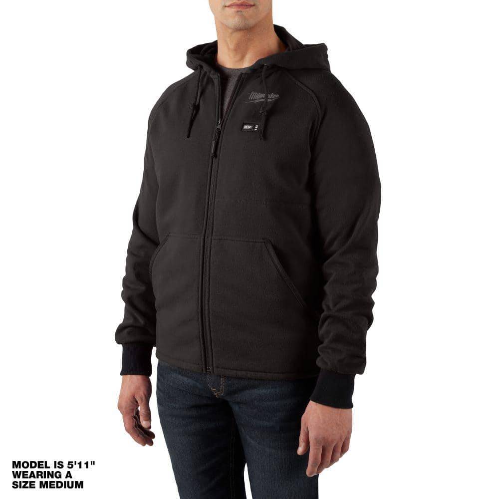 Milwaukee Men'S 2X-Large M12 12-Volt Lithium-Ion Cordless Black Heated Jacket Hoodie Kit With (1) 2.0 Ah Battery And Charger