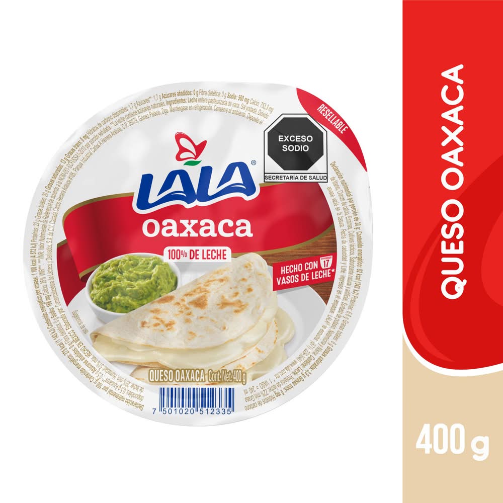 Lala · Queso oaxaca 100% de leche (400 g)