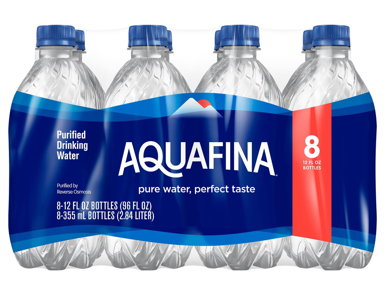 Aquafina Purified Drinking Water (8 x 12 fl oz)