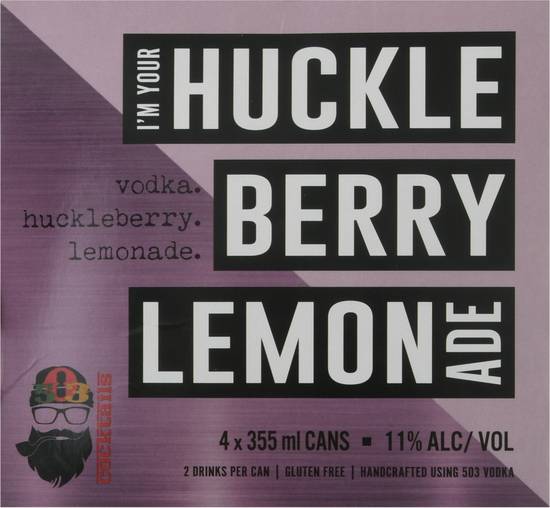 503 Distilling Vodka Huckleberry Lemonade (4 ct, 12 fl oz)